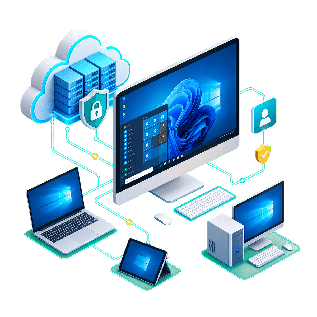 Secure cloud Windows virtual desktop